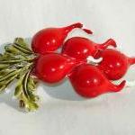 Vintage 40s Coro Red Enamel..